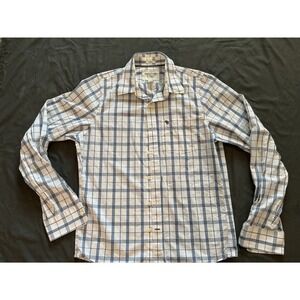 Vintage Abercrombie & Fitch Mens XXL button down dress Y2K Muscle Fit Plaid
